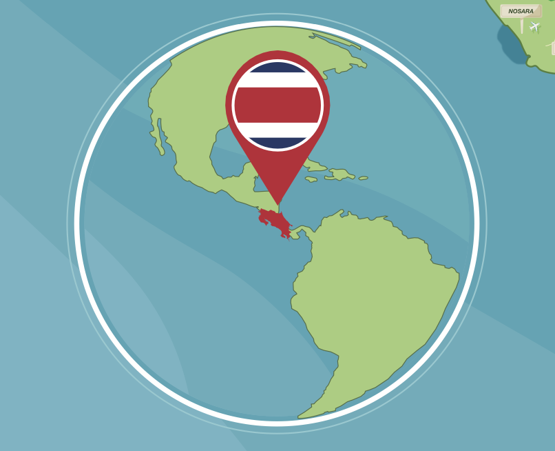 mapa de costa rica